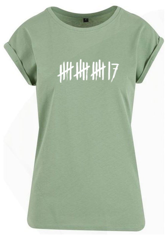 trick17 17 Striche Extended Shoulder T-Shirt, dark grey melange